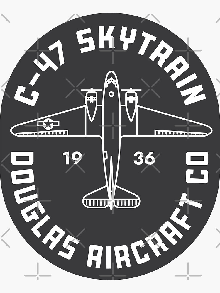 Thumbnail 3 of 3, Sticker, C-47 Skytrain designed and sold by Aeronautdesign.