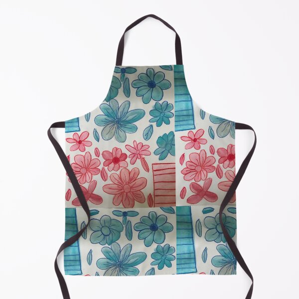 Artikelvorschau, Rote und blaue Blumen Streifen und Blumen entworfen und verkauft von Tonyasartprints.