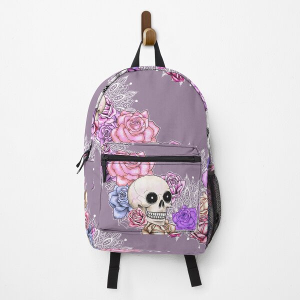 Item preview, moody skull floral designed and sold by beesocks.