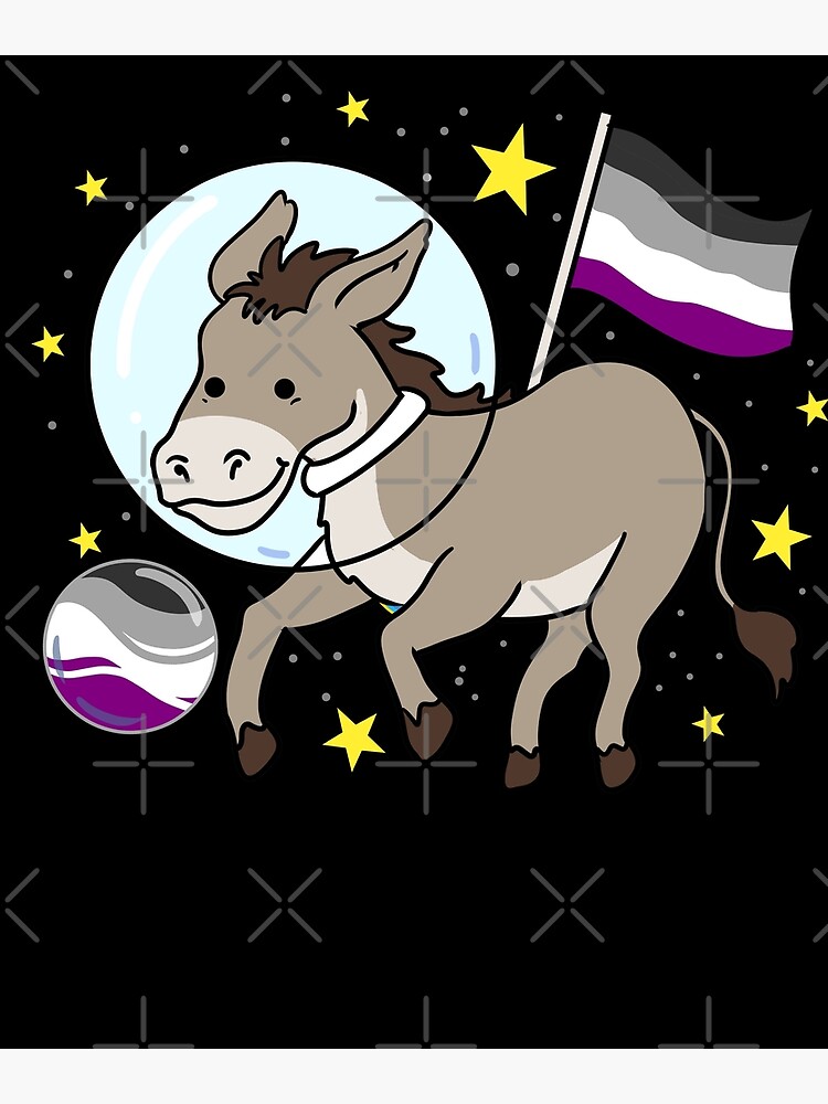 Disover Donkey Astronaut Asexual Pride Premium Matte Vertical Poster
