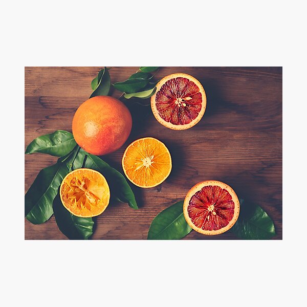 Still Life with Ripe Juicy Citrus Fruits Photographic Print