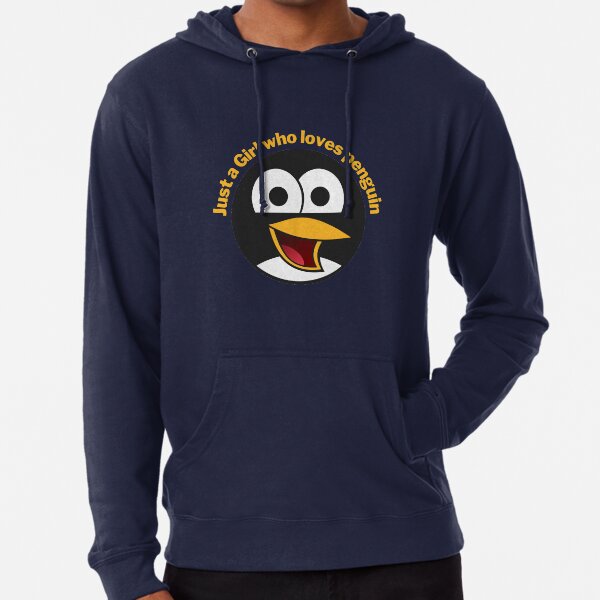 Just a Girl Who loves Penguin - Funny Penguin Lightweight Hoodie