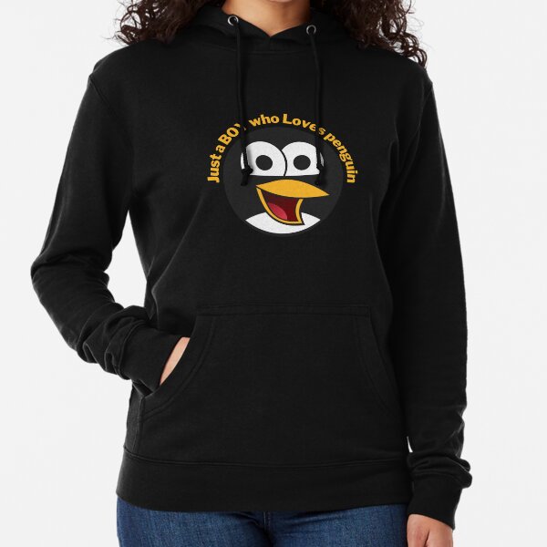 Just a Boy Who loves Penguin - Funny Penguin Lightweight Hoodie