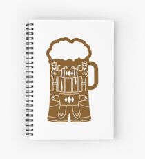 cool lederhose costume suit beer pitcher drinking drinking party celebrate drinking alcohol symbol cool shirt oktoberfest Spiral Notebook