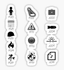U2 discography icons Sticker