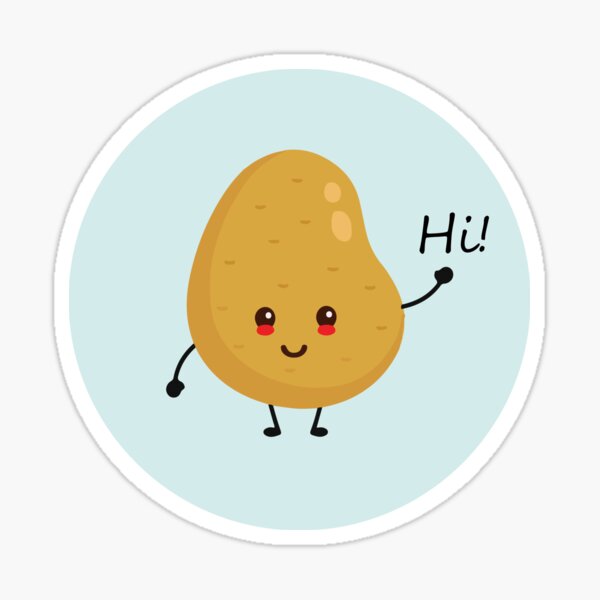 Cute Spud Potato Sticker For Sale By Comicurl Redbubble