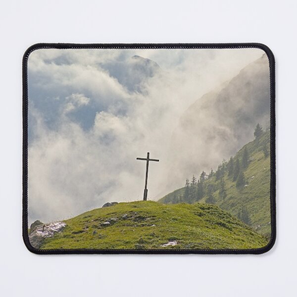 Item preview, Cross in a misty alpine landscape designed and sold by xophotography.