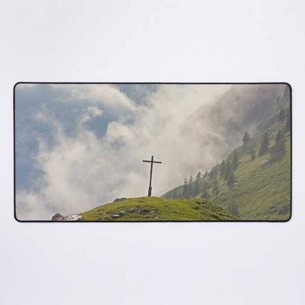 Item preview, Cross in a misty alpine landscape designed and sold by xophotography.