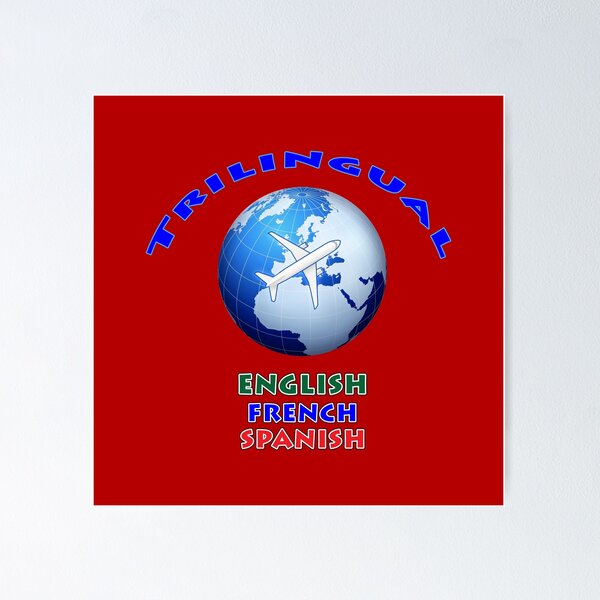 Item preview, Trilingual English French Spanish designed and sold by janraydesigns.