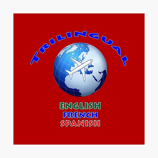 Item preview, Trilingual English French Spanish designed and sold by janraydesigns.