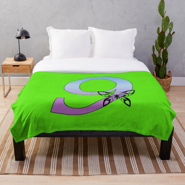 Item preview, Butterfly Silhouette on Monogram Nine Gradient Blue Purple designed and sold by AliCatOriginals.