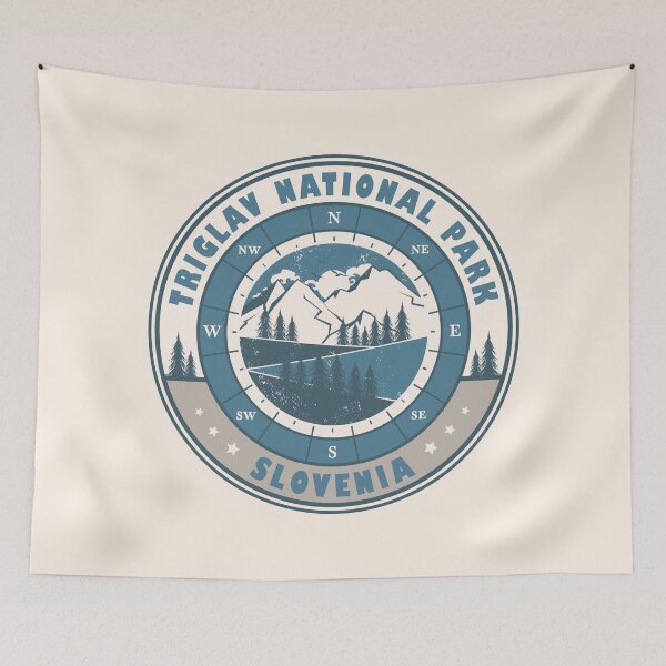 Item preview, Triglav National Park Slovenia Vintage Hiking Design designed and sold by CynthiaGraphics.