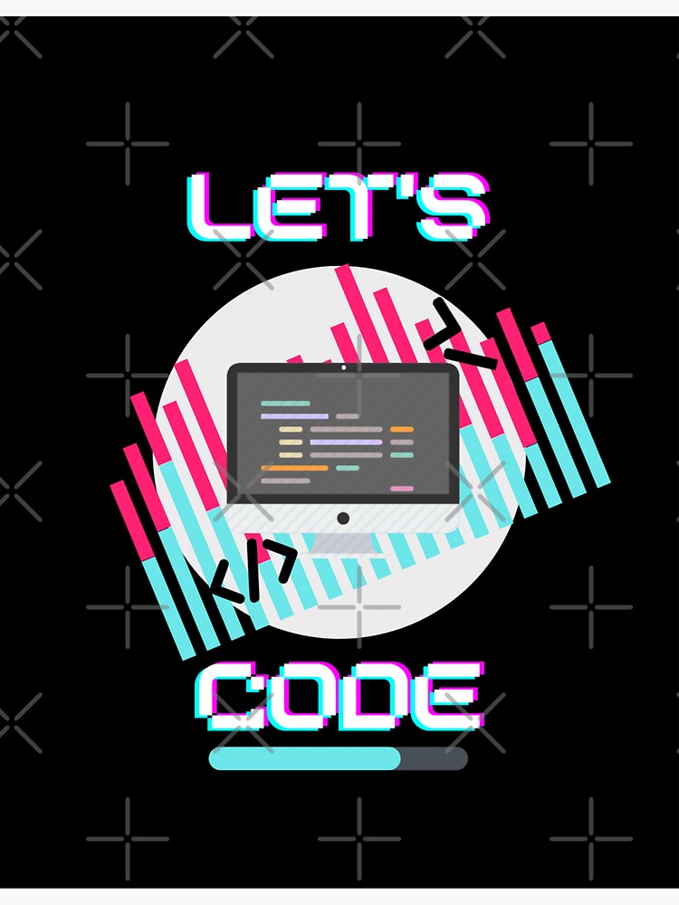 "LET'S CODE BY SIMOX10" Sticker for Sale by Simox10 | Redbubble