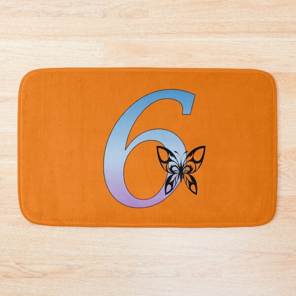Item preview, Butterfly Silhouette on Monogram Six Gradient Blue Purple designed and sold by AliCatOriginals.