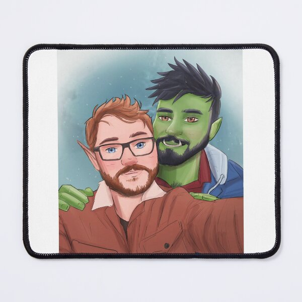 Item preview, half orc and elf couple designed and sold by Leosketches.
