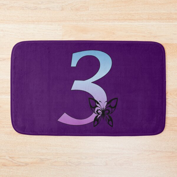 Item preview, Butterfly Silhouette on Monogram Three Gradient Blue Purple designed and sold by AliCatOriginals.