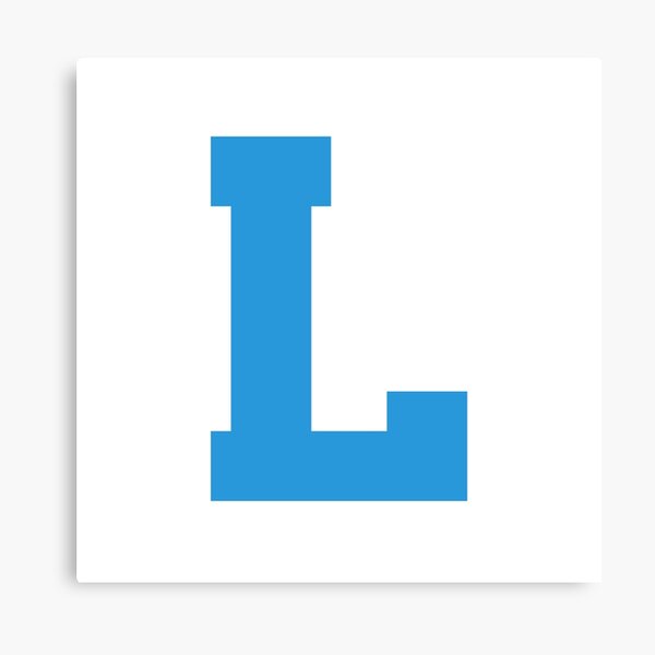 alphabet rose l sports letter l canvas print by thecultstuff redbubble