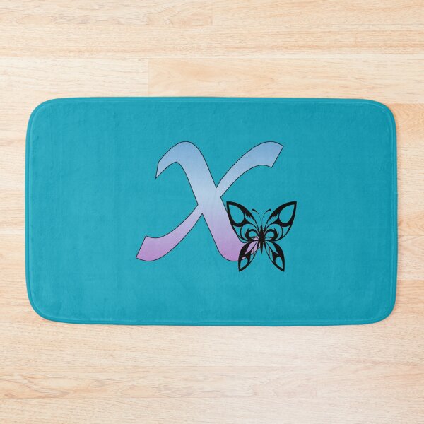 Item preview, Butterfly Silhouette on Monogram Lower Case x Gradient Blue Purple designed and sold by AliCatOriginals.