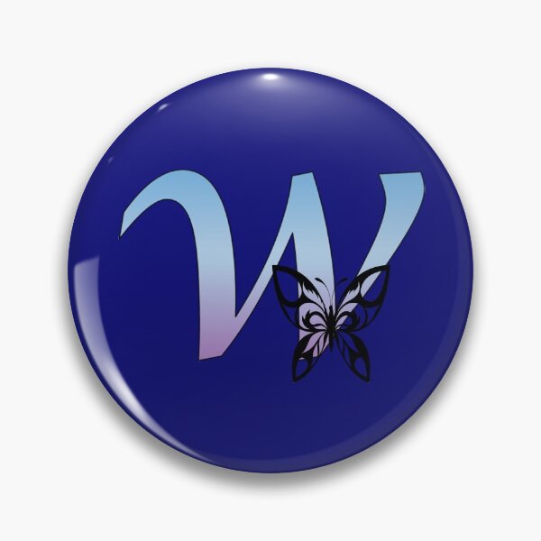 Item preview, Butterfly Silhouette on Monogram Lower Case w Gradient Blue Purple designed and sold by AliCatOriginals.