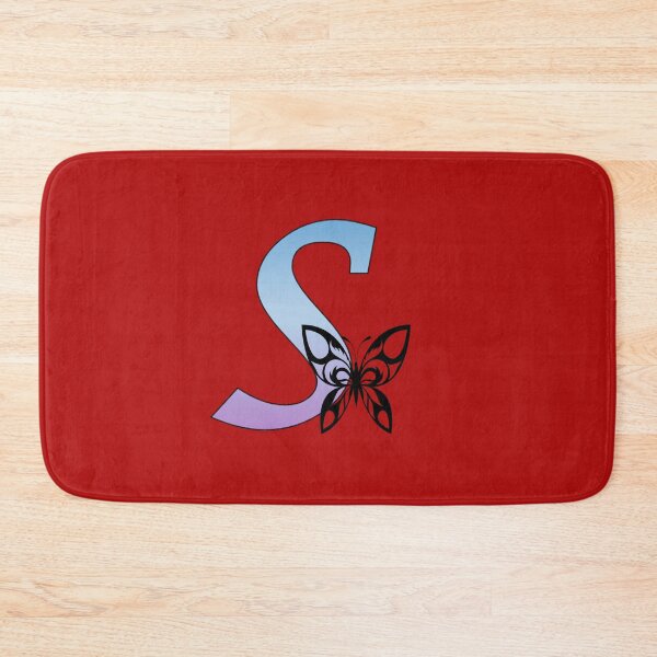 Item preview, Butterfly Silhouette on Monogram Lower Case s Gradient Blue Purple designed and sold by AliCatOriginals.