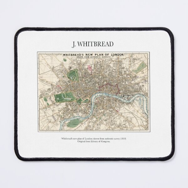 Item preview, J. WHITBREAD - Vintage Map New Plan of London designed and sold by FrostMintStudio.