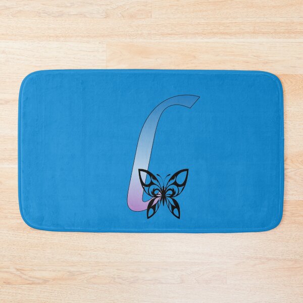 Item preview, Butterfly Silhouette on Monogram Lower Case l Gradient Blue Purple designed and sold by AliCatOriginals.