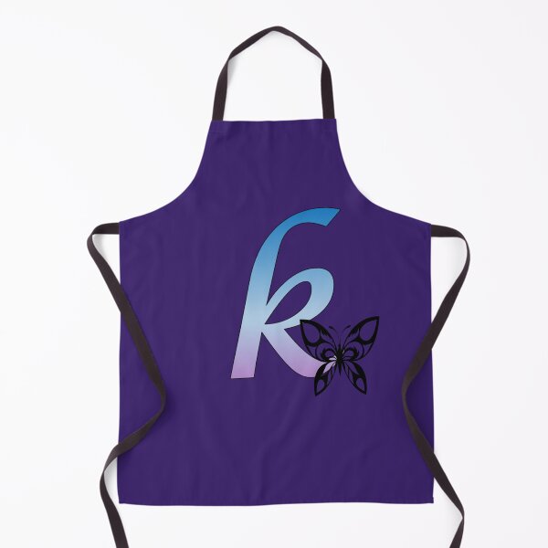 Item preview, Butterfly Silhouette on Monogram Lower Case k Gradient Blue Purple designed and sold by AliCatOriginals.