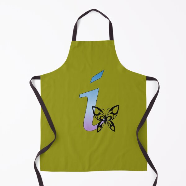 Artikelvorschau, Schmetterlings-Silhouette auf Steigungs-blauem Lila des Monogramm-Kleinbuchstaben-I entworfen und verkauft von AliCatOriginals.