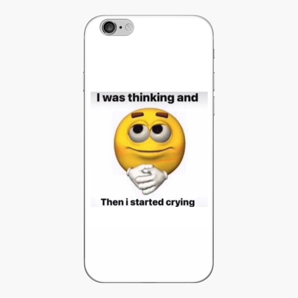 Emoji Meme Thinking Sticker for Sale by beccaamac