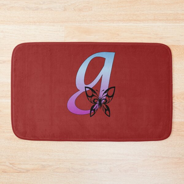 Item preview, Butterfly Silhouette on Monogram Lower Case g Gradient Blue Purple designed and sold by AliCatOriginals.