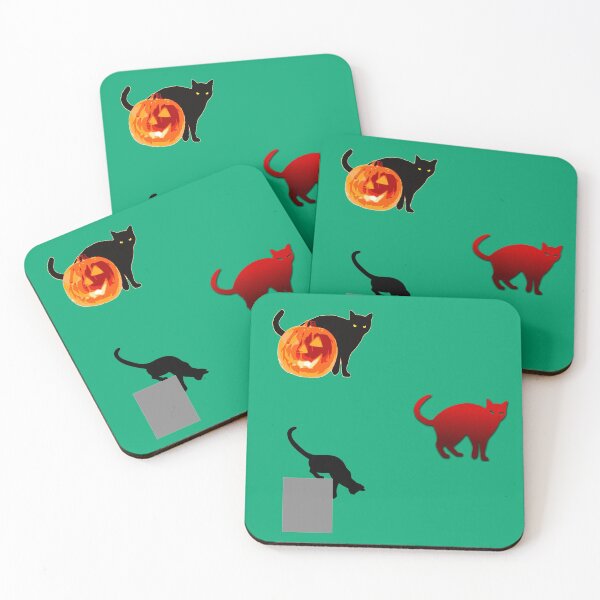 Item preview, Witch Cat Meoween Pack Charming Kitties In Teal designed and sold by LuckyKermit.