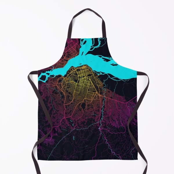 Item preview, Kinshasa City Map of Congo - Neon designed and sold by deMAP.