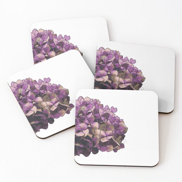 Item preview, Pink/purple hydrangea illustration designed and sold by Sulcos.