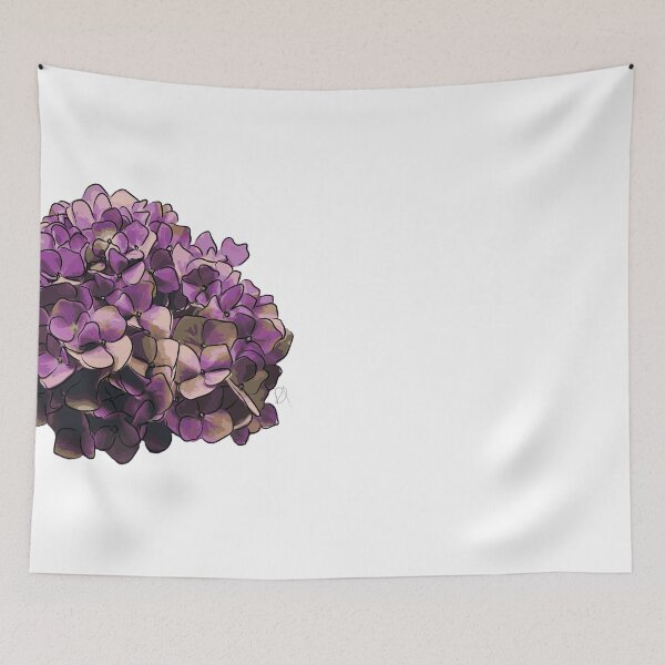 Item preview, Pink/purple hydrangea illustration designed and sold by Sulcos.