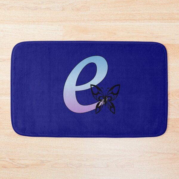 Item preview, Butterfly Silhouette on Monogram Lower Case e Gradient Blue Purple designed and sold by AliCatOriginals.