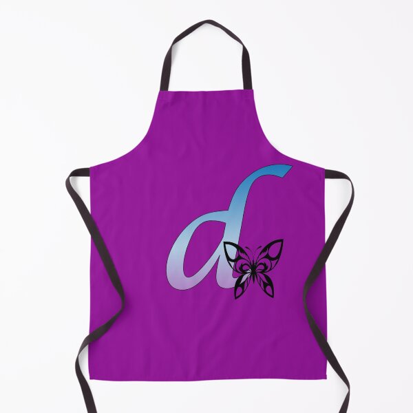 Item preview, Butterfly Silhouette on Monogram Lower Case d Gradient Blue Purple designed and sold by AliCatOriginals.