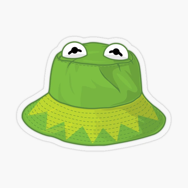 Kermit Bucket Hat Sticker for Sale by jesimink Redbubble