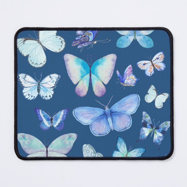 Item preview, Set of Blue Watercolor Butterflies designed and sold by MiaDelelai.