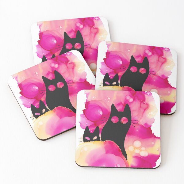 Item preview, Ghost Kitties on Ink Blob  designed and sold by kattvalk.