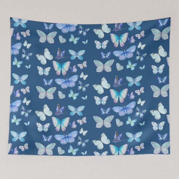 Item preview, Set of Blue Watercolor Butterflies designed and sold by MiaDelelai.