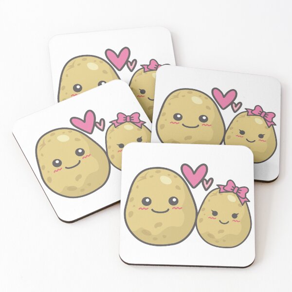 Item preview, Best Spuds - Cute Kawaii Potato Couple designed and sold by AGoldenEmerald.