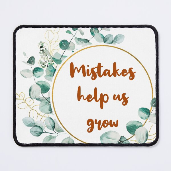 Item preview, Mistakes help us grow aesthetic brown typography with winter green leaves detail designed and sold by Deegital18.
