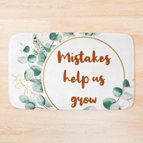 Item preview, Mistakes help us grow aesthetic brown typography with winter green leaves detail designed and sold by Deegital18.