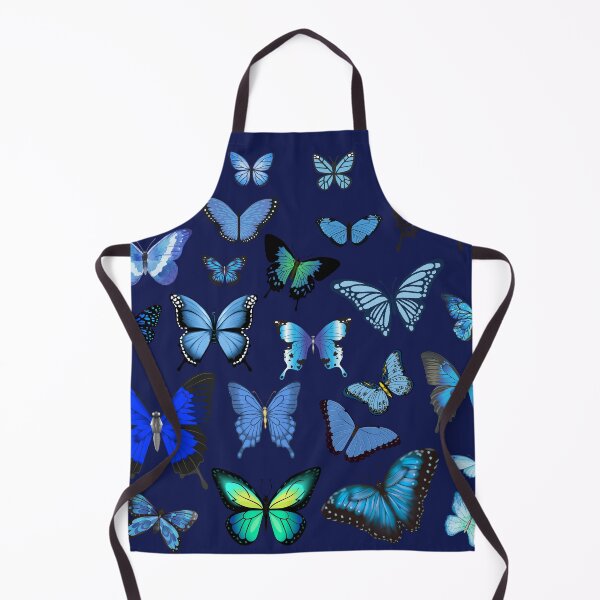 Item preview, A Large Set of Blue Watercolor Butterflies designed and sold by MiaDelelai.