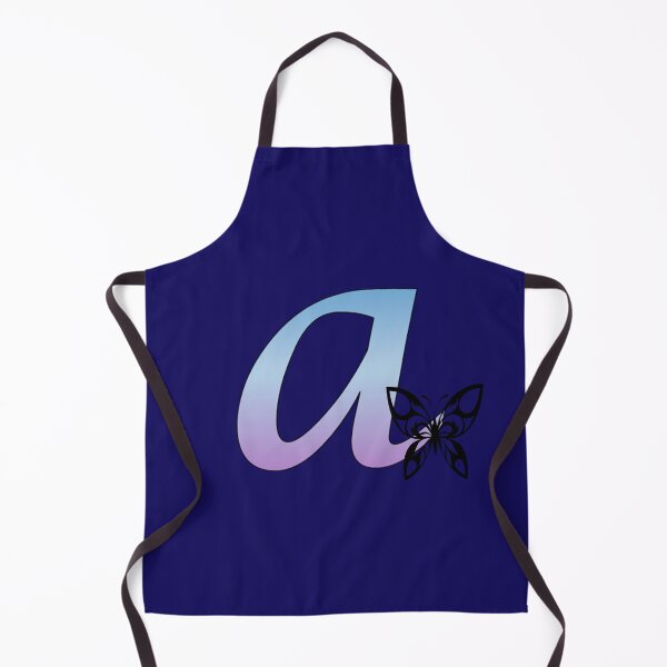 Item preview, Butterfly Silhouette on Monogram Lower Case a Gradient Blue Purple designed and sold by AliCatOriginals.