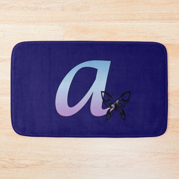 Item preview, Butterfly Silhouette on Monogram Lower Case a Gradient Blue Purple designed and sold by AliCatOriginals.