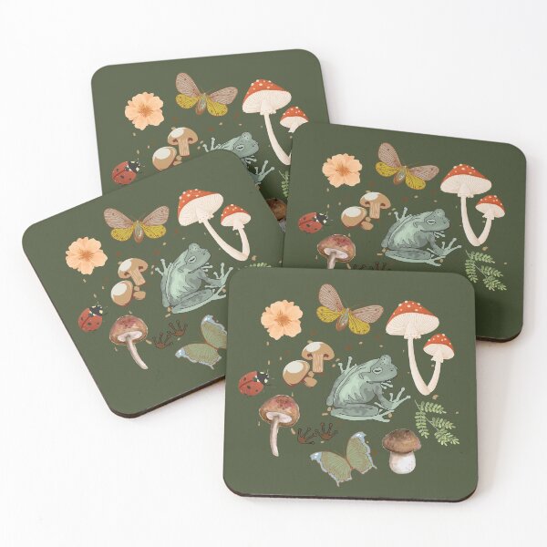 Item preview, Fairycore and Cottagecore Set of Mushrooms, Moths, Frogs, & More designed and sold by MiaDelelai.