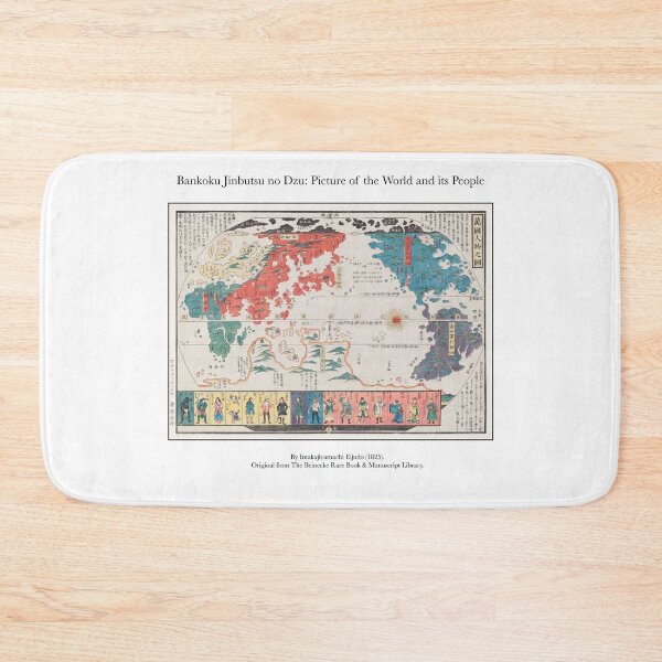 Item preview, Picture of the World and its People: Vintage traditional japanese World Map  designed and sold by FrostMintStudio.