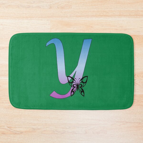 Item preview, Butterfly Silhouette on Monogram Letter Y Gradient Blue Purple designed and sold by AliCatOriginals.