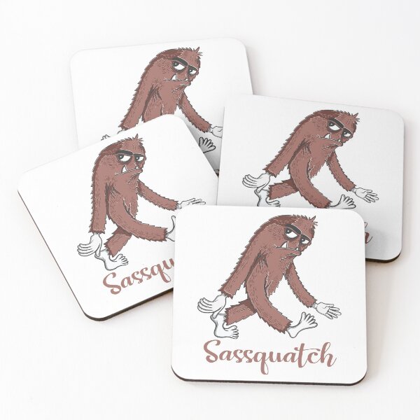 Item preview, Sassquatch - Badass With An Attitude To Match - White Italic  designed and sold by crazycollective.